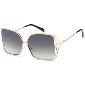 #21 Oversized Square Butterfly Sunglasses - Green and Gold